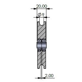 seilrolle 100-9 gleitlager 04300125-95-8-2